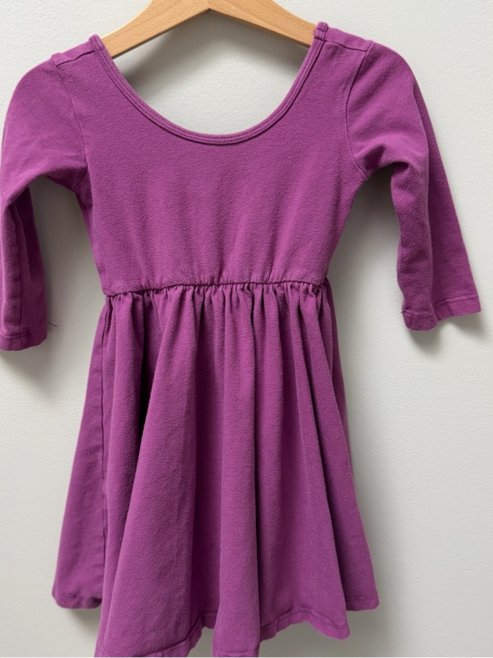 Alice + Ames Ballet Long-Sleeve Twirl Dress: Purple
